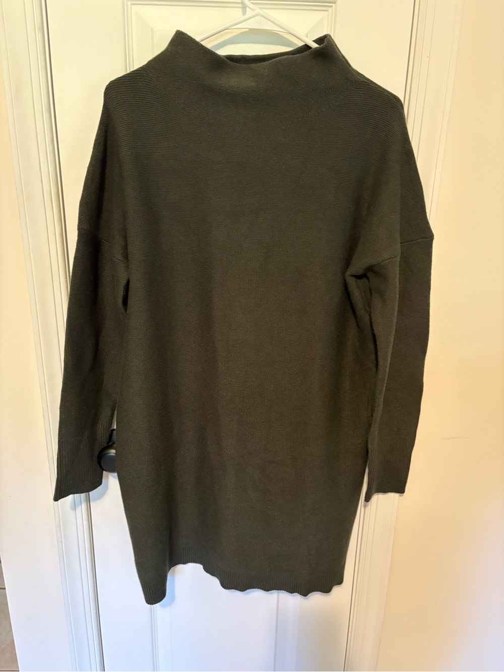 Olive Green Cowl Neck Sweater Tunic